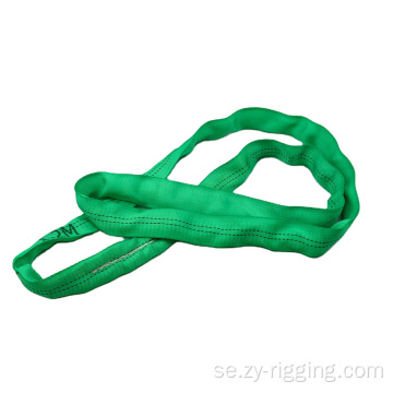 2 ton grön rund sling polyester webing slingor